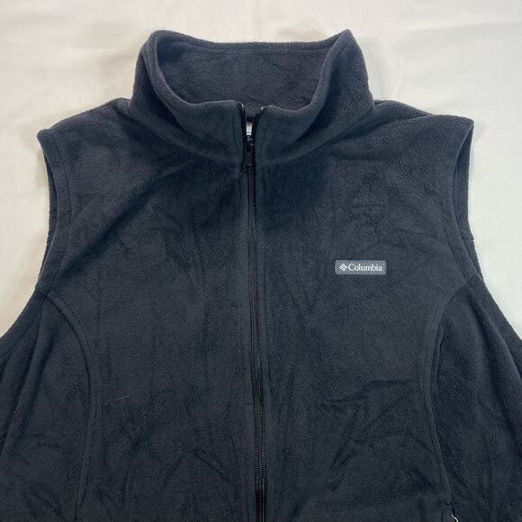 Columbia Mens Full Zip Black Fleece Vest Size 2XL - Picture 4 of 9